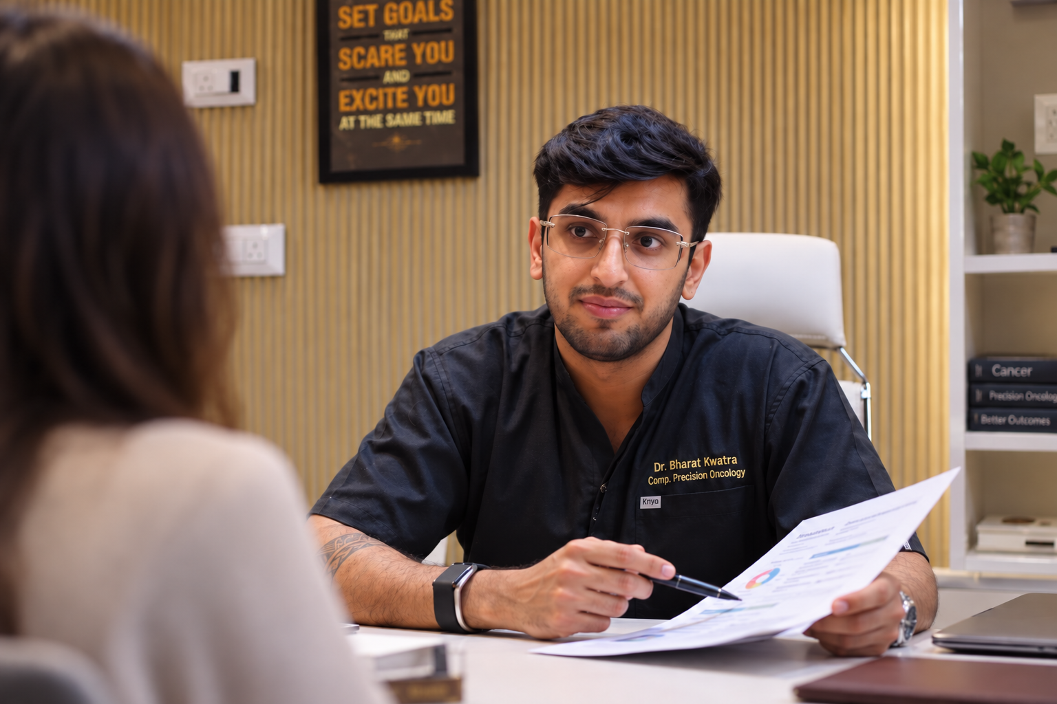 A precision oncology consultation in progress at KPCIRC.